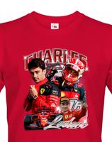 Pánské tričko s motivem závodníka F1 -  Charles Leclerc - pro milovníky motosportu