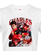 Pánské tričko s motivem závodníka F1 -  Charles Leclerc - pro milovníky motosportu