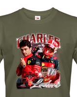 Pánské tričko s motivem závodníka F1 -  Charles Leclerc - pro milovníky motosportu