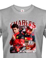 Pánské tričko s motivem závodníka F1 -  Charles Leclerc - pro milovníky motosportu