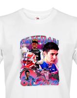 Pánské tričko s motivem závodníka F1 - Esteban Ocon - pro milovníky motosportu