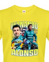 Pánské tričko s motivem závodníka F1 - Fernando Alonso - pro milovníky motosportu