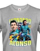 Pánské tričko s motivem závodníka F1 - Fernando Alonso - pro milovníky motosportu