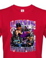 Pánské tričko s motivem závodníka F1 -  Lewis Hamilton - pro milovníky motosportu