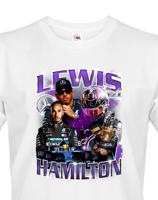 Pánské tričko s motivem závodníka F1 -  Lewis Hamilton - pro milovníky motosportu