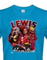 Pánské tričko s motivem závodníka F1 -  Lewis Hamilton - pro milovníky motosportu