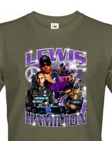 Pánské tričko s motivem závodníka F1 -  Lewis Hamilton - pro milovníky motosportu