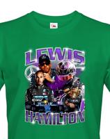 Pánské tričko s motivem závodníka F1 -  Lewis Hamilton - pro milovníky motosportu