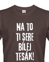 Pánské tričko s námětem filmu - Líbáš jako bůh - Na to ti sere bílej tesák
