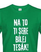Pánské tričko s námětem filmu - Líbáš jako bůh - Na to ti sere bílej tesák