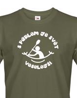 Pánské tričko S pádlem je svět veselejší - triko pro vodáky