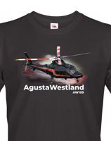 Pánské tričko s potiskem AgustaWestland AW109 - ideální dárek pro milovníky helikoptér