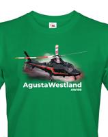 Pánské tričko s potiskem AgustaWestland AW109 - ideální dárek pro milovníky helikoptér