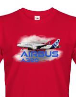 Pánské tričko s potiskem Airbus A320 tričko pro milovníky letounů