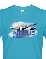 Pánské tričko s potiskem Airbus A320 tričko pro milovníky letounů