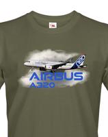 Pánské tričko s potiskem Airbus A320 tričko pro milovníky letounů