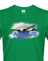Pánské tričko s potiskem Airbus A320 tričko pro milovníky letounů