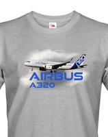 Pánské tričko s potiskem Airbus A320 tričko pro milovníky letounů