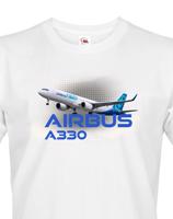 Pánské tričko s potiskem Airbus A330 tričko pro milovníky letounů
