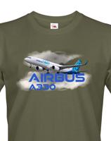 Pánské tričko s potiskem Airbus A330 tričko pro milovníky letounů