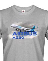 Pánské tričko s potiskem Airbus A330 tričko pro milovníky letounů