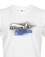 Pánské tričko s potiskem Airbus A380 - ideální dárek pro milovníky letadel