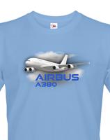 Pánské tričko s potiskem Airbus A380 - ideální dárek pro milovníky letadel