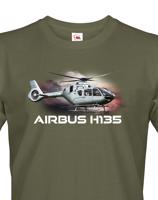 Pánské tričko s potiskem  Airbus Helicopters H135 - ideální dárek pro milovníky helikoptér