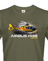 Pánské tričko s potiskem  Airbus Helicopters H135  Rescue - ideální dárek pro milovníky helikoptér