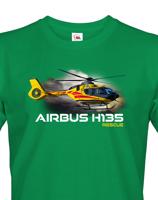 Pánské tričko s potiskem  Airbus Helicopters H135  Rescue - ideální dárek pro milovníky helikoptér