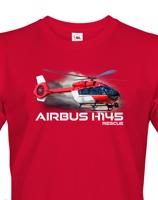 Pánské tričko s potiskem  Airbus Helicopters H145 Rescue - ideální dárek pro milovníky helikoptér