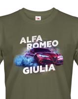Pánské tričko s potiskem Alfa Romeo Giulia - tričko pro milovníky aut