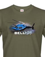 Pánské tričko s potiskem Bell 429 - ideální dárek pro milovníky helikoptér