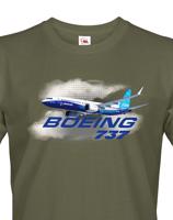 Pánské tričko s potiskem Boeing 737 tričko pro milovníky letounů