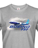 Pánské tričko s potiskem Boeing 737 tričko pro milovníky letounů