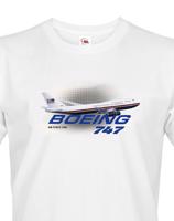 Pánské tričko s potiskem Boeing 747 Air Force One -  tričko pro milovníky letounů