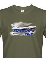 Pánské tričko s potiskem Boeing 747 Air Force One -  tričko pro milovníky letounů