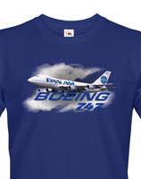 Pánské tričko s potiskem Boeing 747 tričko pro milovníky letounů