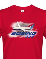 Pánské tričko s potiskem Boeing 777 tričko pro milovníky letounů