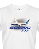 Pánské tričko s potiskem Boeing 777 tričko pro milovníky letounů