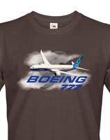 Pánské tričko s potiskem Boeing 777 tričko pro milovníky letounů