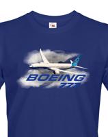 Pánské tričko s potiskem Boeing 777 tričko pro milovníky letounů