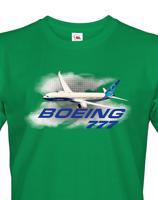 Pánské tričko s potiskem Boeing 777 tričko pro milovníky letounů