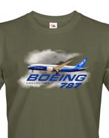 Pánské tričko s potiskem Boeing 787 tričko pro milovníky letounů
