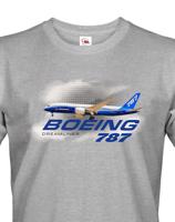 Pánské tričko s potiskem Boeing 787 tričko pro milovníky letounů
