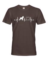 Pánské tričko s potiskem Brabantského grifonu tep - skvělý dárek pro milovníky psů