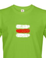 Pánské tričko s potiskem červené turistické značky - ideální turistické tričko