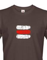 Pánské tričko s potiskem červené turistické značky - ideální turistické tričko