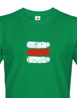 Pánské tričko s potiskem červené turistické značky - ideální turistické tričko