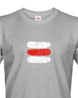 Pánské tričko s potiskem červené turistické značky - ideální turistické tričko